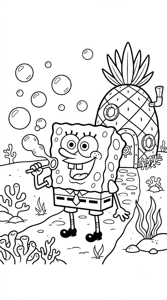 Desenho Bob Esponja para colorir e imprimir