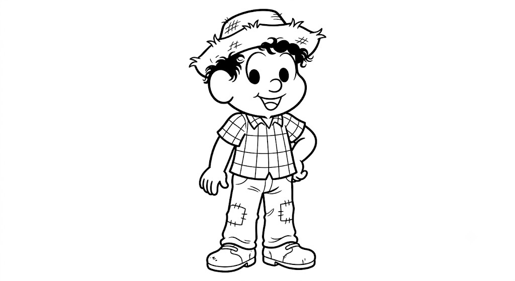 Desenho de Chico Bento da Turma da Mônica, um desenho para colorir e imprimir.