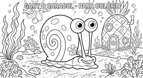 Desenho de Gary (Bob Esponja)) para colorir e imprimir