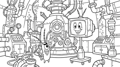 Desenho de Karen Plankton para colorir e imprimir