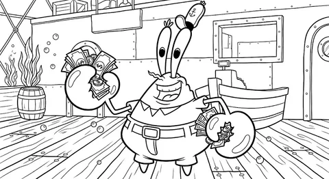 Desenho de Seu Siriguejo para colorir e imprimir
